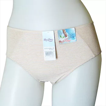 【蕾黛絲】BeeDees裸紗原棉 中腰內褲(L號/自在棕)