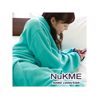 棉花田【NuKME】時尚創意保暖袖毯-孔雀藍