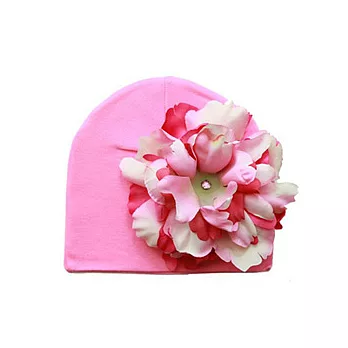 《Jamie Rae hats》花漾棉帽-超級粉紅-糖果粉紅牡丹(0-18M)