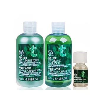 《THE BODY SHOP》茶樹淨荳調理組