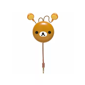 San-X 懶熊表情系列捲線式耳機。懶熊