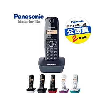 【Panasonic 國際牌】DECT 數位無線電話 公司貨 KX-TG1611TW (黑色)