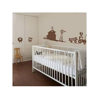 Art STICKER璧貼 。Farm (A026-酒紅)