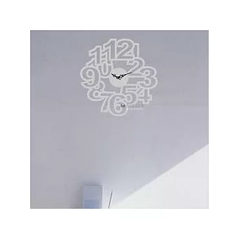 Art STICKER璧貼 。Modern clock1 (C021-淺灰)