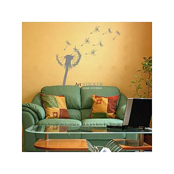 Art STICKER壁貼 。Dandelion the new (F046-鐵灰)