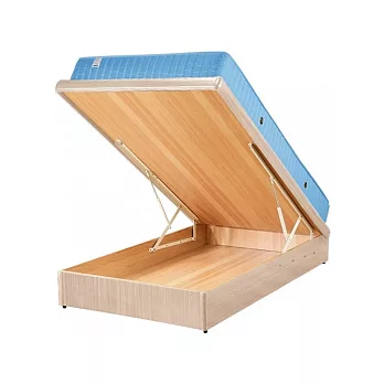 《Homelike》麗緻3.5尺掀床+獨立筒床墊-單人掀床(白橡木紋)