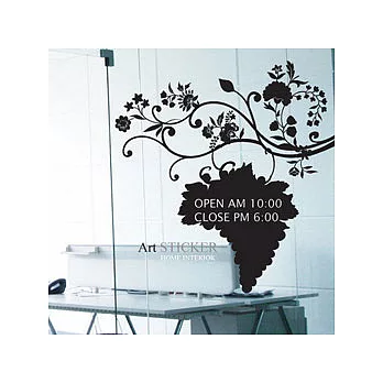 Art STICKER壁貼 。Open Close (T008-黑色)