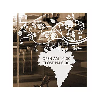 Art STICKER壁貼 。Open Close (T008-白色)