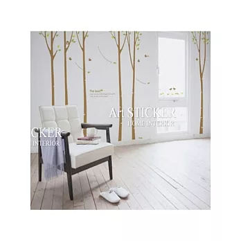 Art STICKER壁貼 。森林樹 (T059-咖啡)