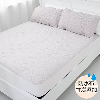 【EYAH宜雅】防潑水竹炭保潔墊-(雙人加大平面式)