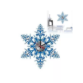[日本Wall-Deco] 創意壁貼時鐘－雪花飛舞