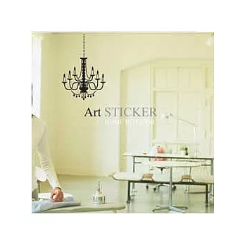 Art STICKER壁貼 。水晶吊燈 (W010-黑色)