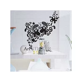 Art STICKER壁貼 。普普蔓延 (W012-黑色)