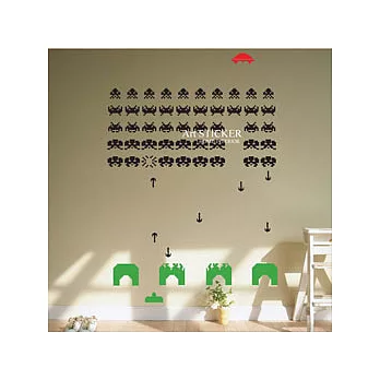 Art STICKER壁貼 。 Space invaders (W046)