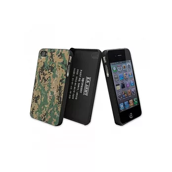 Kajsa Military for iPhone 4S/4保護殼(數位黃綠)