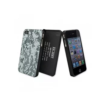 Kajsa Military for iPhone 4S/4保護殼(數位藍灰)