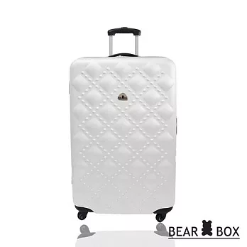 BEAR BOX《時尚香奈兒系列》ABS霧面★輕硬殼旅行箱【20吋】~時尚白