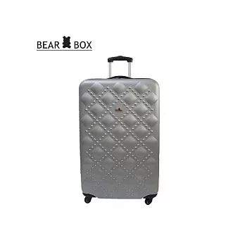 BEAR BOX《時尚香奈兒系列》ABS霧面★輕硬殼旅行箱【20吋】~時尚銀