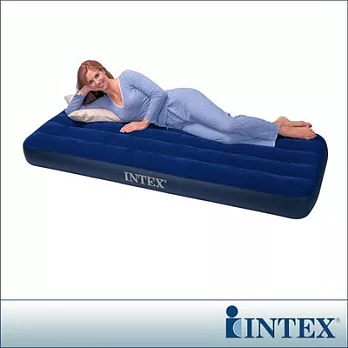 《INTEX》單人型植絨充氣床墊-寬76cm