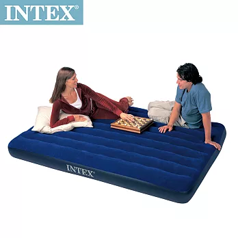 INTEX-雙人加大植絨充氣床墊-152cm