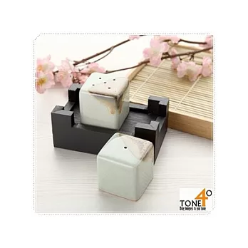 《Tone 40》【釉彩石】胡椒/鹽調味罐組