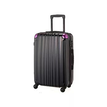 日本LEGEND WALKER 100%PC超輕量旅行箱 6003-48-19吋(黑+紫)煞車登機箱