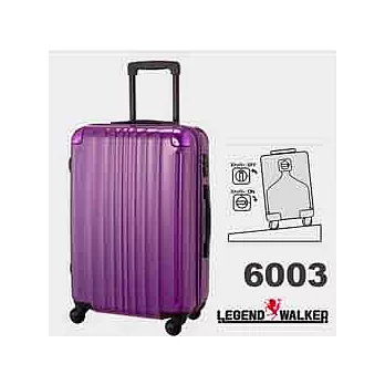 日本LEGEND WALKER 100%PC超輕量旅行箱 6003-48-19吋(紫羅蘭)煞車登機箱