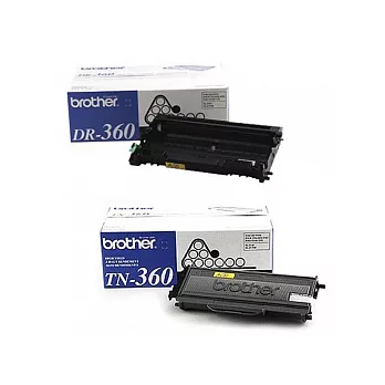 brother DR-360原廠雷射滾筒組 + TN-360原廠碳粉匣【超值商品組】