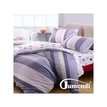 【Jumendi-現代風韻】雙人四件式精梳棉兩用被床包組