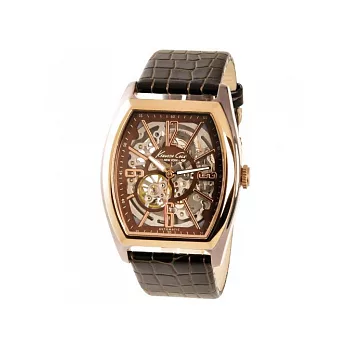 KENNETH COLE 輝煌尊爵酒桶型機械腕錶-金