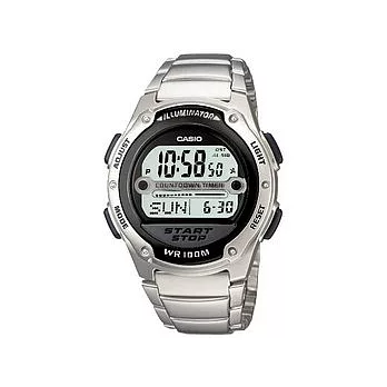 CASIO穿梭未來電子錶(鋼帶-黑)
