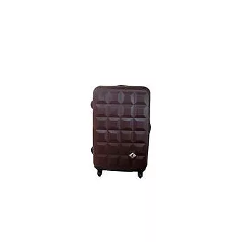 Miyoko＊趣味巧克系ABS輕硬殼旅行箱24吋-黑巧克力