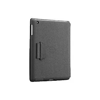 Ozaki iCoat NoteBook new iPad 水波紋筆記本型側翻保護套-深灰色