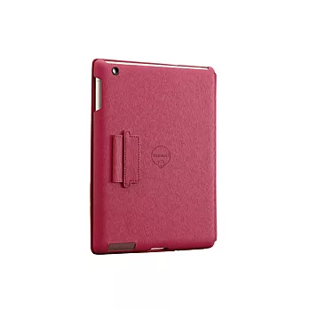 Ozaki iCote NoteBook new iPad 水波紋筆記本型側翻保護套-桃紅色