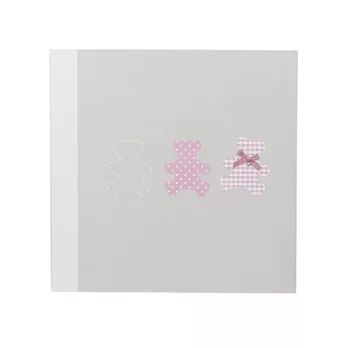 法國PANODIA小熊寶貝系列黏貼式相簿/(粉紅) -40頁 30x30cm
