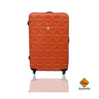 Miyoko時尚花系列-ABS霧面輕硬殼旅行箱-耀眼橘。加大加厚28吋