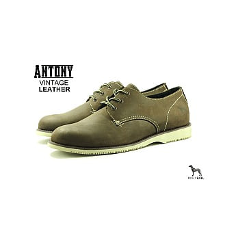 【Dogyball】Antony Vintage Leather 經典皮鞋款-42咖啡色