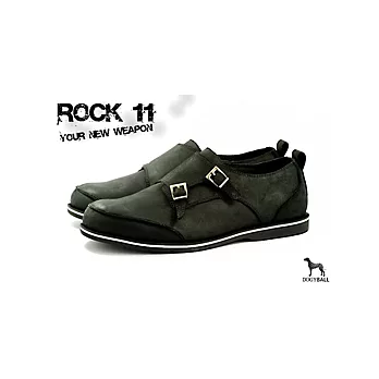 【Dogyball】Rock 11鞋款-低調黑色搖滾風-免鞋帶40黑色