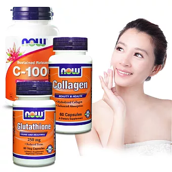 NOW健而婷-小天使極光采套組(強續C1000+榖胱甘肽+膠原蛋白)