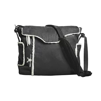 荷蘭 wallaboo changingbag 個性媽咪斜背包- 黑炫風