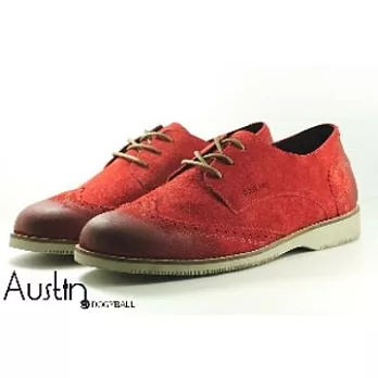 【Dogyball】＂Ausitn＂-雕花牛津鞋41紅色