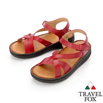 Travel Fox 舒適涼鞋912302-04-35紅色