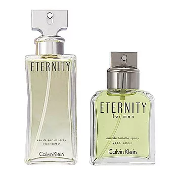 【情人對香組】Calvin Klein●ETERNITY 永恆女性淡香精100ml+ETERNITY永恆男性淡香水100ml