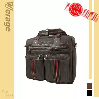 英國【Verage】英倫品味休閒橫式斜側包（大）紳士棕