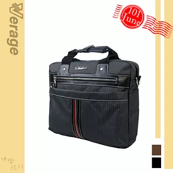 英國【Verage】英倫風休閒橫式斜側包（大）時尚黑