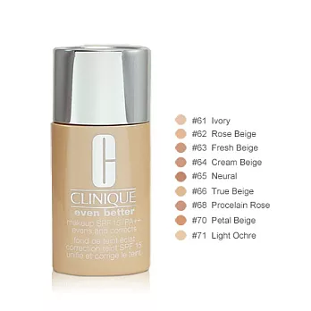 CLINIQUE 倩碧勻淨無瑕粉底液SPF15/PA++ 30ml #62