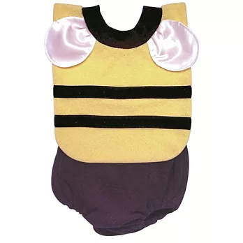 日本製Angel Dept，超可愛造型圍兜+褲裝組-小蜜蜂