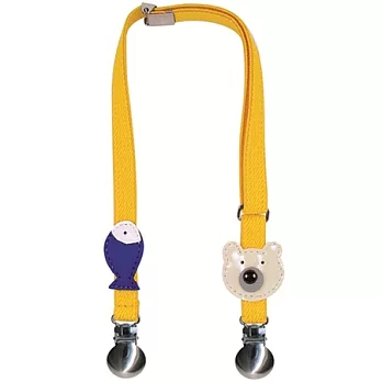 日本製Angel Dept,超可愛造型便利圍兜夾/餐巾夾-小熊與魚