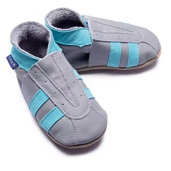 英國製Inch Blue，真皮手工學步鞋禮盒，Sports-Grey/Turquoise(6~12M)