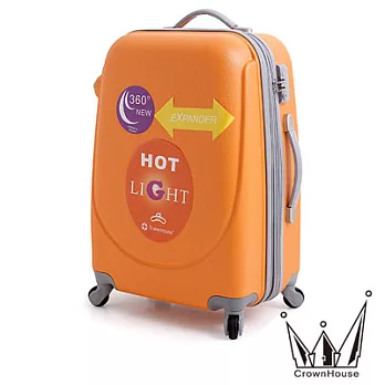 (Crownhouse) 微笑假期-28吋超輕量ABS硬殼防刮霧面拉桿行李箱(橘)28吋橘色